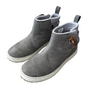 L.L.Bean Leather Ankle Boots‎ Gray Women's Size 6 Medium